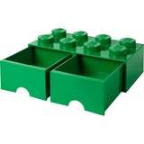 Room Copenhagen LEGO Cajón de ladrillo 8 verde, Caja de depósito verde