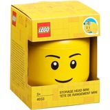 Room Copenhagen LEGO Storage Head "Boy", mini, Caja de depósito amarillo