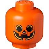 Room Copenhagen LEGO Storage Head "Calabaza", grande, Caja de depósito naranja/Negro