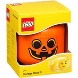 Room Copenhagen LEGO Storage Head "Calabaza", pequeña, Caja de depósito naranja/Negro