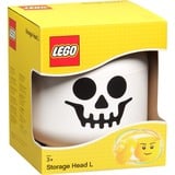 Room Copenhagen LEGO Storage Head "Esqueleto", grande, Caja de depósito blanco/Negro