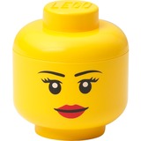 Room Copenhagen LEGO Storage Head "Girl", mini, Caja de depósito amarillo