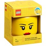 Room Copenhagen LEGO Storage Head "Girl", mini, Caja de depósito amarillo