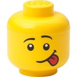Room Copenhagen LEGO Storage Head "Silly", mini, Caja de depósito amarillo