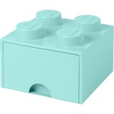 Room Copenhagen LEGO Storagge Brick 4 Caja de almacenaje Azul, Caja de depósito azul, Caja de almacenaje, Azul, Monocromo, Plaza, Polipropileno (PP), 250 mm