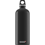 SIGG 1.0 L Traveller 1000ml Negro bidón de agua, Botella de agua negro, 1000 ml, Negro, Tapón de tornillo, De plástico, 257 mm, 8,1 cm