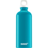 SIGG Alu Fabulous Aqua 1 L, Botella de agua turquesa