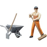 bruder 62130 figura de juguete para niños, Muñecos 0,25 año(s), Gris, Naranja, Plástico