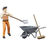 bruder 62130 figura de juguete para niños, Muñecos 0,25 año(s), Gris, Naranja, Plástico