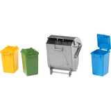 bruder Garbage can set parte y accesorio de modelo a escala, Escenario Multicolor