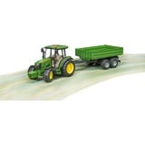 bruder John Deere 5115 M with tipping trailer vehículo de juguete, Automóvil de construcción verde/Amarillo, Modelo a escala de tractor, De plástico, Negro, Verde, Amarillo