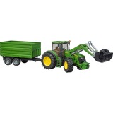 bruder John Deere 7930 with frontloader and trailer vehículo de juguete, Automóvil de construcción verde/Amarillo, 3 año(s), Negro, Verde, Amarillo