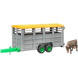 bruder Livestock trailer with 1 cow parte y accesorio de modelo a escala Tráiler, Automóvil de construcción gris, 1:16, 3 año(s), Verde, Gris