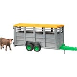 bruder Livestock trailer with 1 cow parte y accesorio de modelo a escala Tráiler, Automóvil de construcción gris, 1:16, 3 año(s), Verde, Gris