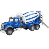 bruder MACK Granite Cement mixer vehículo de juguete, Automóvil de construcción azul/blanco, 4 año(s), ABS sintéticos, Azul, Blanco