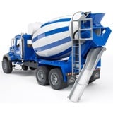 bruder MACK Granite Cement mixer vehículo de juguete, Automóvil de construcción azul/blanco, 4 año(s), ABS sintéticos, Azul, Blanco