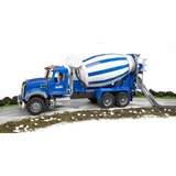 bruder MACK Granite Cement mixer vehículo de juguete, Automóvil de construcción azul/blanco, 4 año(s), ABS sintéticos, Azul, Blanco