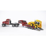 bruder MACK Granite Low loader and JCB 4CX vehículo de juguete, Automóvil de construcción rojo, 3 año(s), ABS sintéticos, Multicolor
