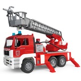 bruder MAN Fire engine with selwing ladder vehículo de juguete, Automóvil de construcción rojo/blanco, 4 año(s), ABS sintéticos, Multicolor