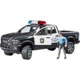 bruder RAM 2500 Pickup de Policía, Automóvil de construcción negro/blanco