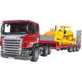 bruder SCANIA R-series Low loader truck, CAT Bulldozer vehículo de juguete, Automóvil de construcción CAT Bulldozer, 3 año(s), Multicolor