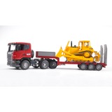 bruder SCANIA R-series Low loader truck, CAT Bulldozer vehículo de juguete, Automóvil de construcción CAT Bulldozer, 3 año(s), Multicolor
