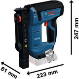Bosch Clavadora de madera a batería GTH 18V-14 Professional solo, 18Volt, Engrapadora eléctrica azul/Negro