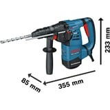 Bosch GBH 3-28 DFR 800 W 900 RPM, Martillo perforador azul, 2,8 cm, 900 RPM, 3,1 J, 4000 ppm, 12 - 18 mm, 1,3 cm