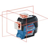Bosch GLL 3-80 C Professional Nivel de línea 30 m 630 - 650 nm (< 10 mW), Láser de líneas cruzadas azul/Negro, 30 m, 0,2 mm/m, 4°, 120 m, 630 nm, Horizontal/Vertical