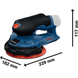 Bosch Lijadora excéntrica inalámbrica GEX 12V-150-3 Professional solo, 12 Voltios, Lijadora orbital azul/Negro