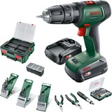 Bosch Universal Impact 18V 1450 RPM Sin llave 1,3 kg Verde, Taladro/destornillador verde/Negro, Taladro de pistola, Sin llave, Verde, 1 cm, 1450 RPM, 3 cm