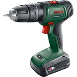 Bosch Universal Impact 18V 1450 RPM Sin llave 1,3 kg Verde, Taladro/destornillador verde/Negro, Taladro de pistola, Sin llave, Verde, 1 cm, 1450 RPM, 3 cm