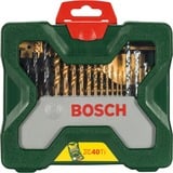 Bosch X-Line 40pieza(s), Conjuntos de brocas & puntas verde, Taladro, 6,5 mm, 2,5 cm, 40 pieza(s)