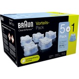 Braun CCR5 + 1 Accesorios para máquinas de afeitar, Productos de limpieza Azul, Plástico, Irlanda, geschikt voor alle Braun Clean&Charge reinigingsstations, 1,19 kg, 135 mm