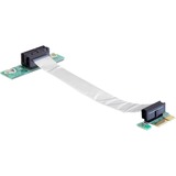 DeLOCK 41839 ranura de expansión, Tarjeta de ampliación PCIe x1 Male, 0,13 m, Negro