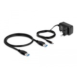 DeLOCK Hub USB 10 Gbps con 4 puertos USB tipo A + 1 puerto de carga rápida gris