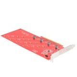 DeLOCK Tarjeta PCI Express x16 a 4x NVMe M.2 Key interna, Tarjeta de interfaz 