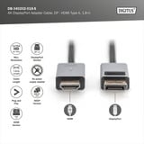 Digitus Cable adaptador DisplayPort > HDMI, UHD 4K negro