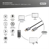 Digitus Cable adaptador DisplayPort > HDMI, UHD 4K negro