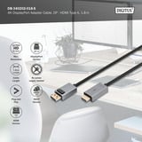 Digitus Cable adaptador DisplayPort > HDMI, UHD 4K negro