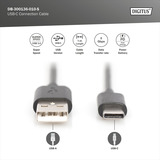 Digitus Cable de conexión USB 3.2 Gen 1 USB-A > USB-C negro