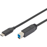 Digitus Cable de conexión USB 3.2 Gen 1 USB-C > USB-B negro
