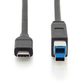 Digitus Cable de conexión USB 3.2 Gen 1 USB-C > USB-B negro