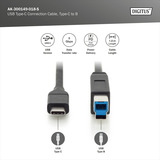 Digitus Cable de conexión USB 3.2 Gen 1 USB-C > USB-B negro