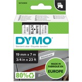 Dymo D1 - Etiquetas estándar - Negro sobre blanco - 19mm x 7m, Cinta de escritura Negro sobre blanco, Poliéster, Bélgica, -18 - 90 °C, DYMO, LabelManager, LabelWriter 450 DUO