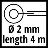Einhell 3405220 accesorio para cortaborde y desbrozadora, Hilo de Mackie 100 mm, 100 mm, 50 mm, 100 g