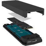 ICY BOX Spade Case 1805, Caja de unidades negro