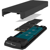 ICY BOX Spade Case 1805, Caja de unidades negro