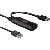 Lindy 38329 adaptador de cable de vídeo 0,157 m HDMI tipo A (Estándar) DisplayPort Negro, Convertidor negro, 0,157 m, HDMI tipo A (Estándar), DisplayPort, Macho, Hembra, Derecho