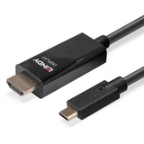 Lindy 43317 adaptador de cable de vídeo 10 m USB Tipo C HDMI tipo A (Estándar) Negro negro, 10 m, USB Tipo C, HDMI tipo A (Estándar), Macho, Macho, Derecho